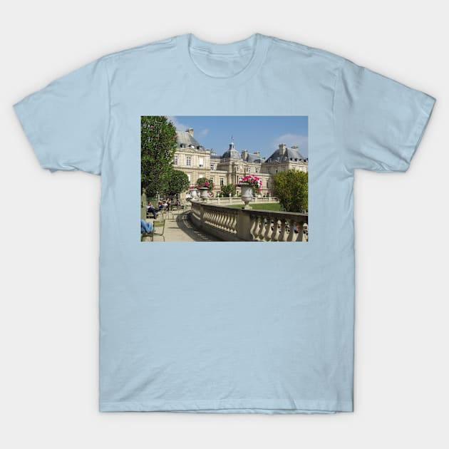 Paris Luxembourg Gardens and Senate T-Shirt by BlackBeret